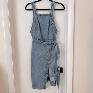 Aritzia Denim Apron Wrap Dress
